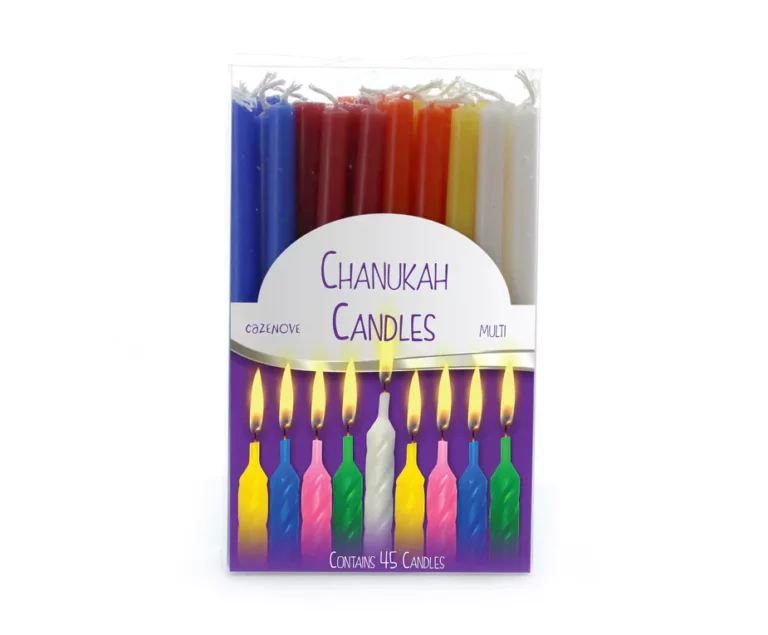 44 Long Coloured Chanukah Menorah Candles