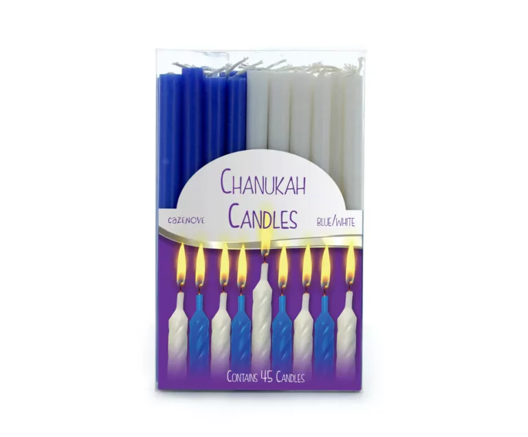 44 Blue & White Chanukah Menorah Candles