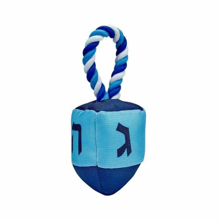 Chewdaica Dreidel with Rope Dog Toy