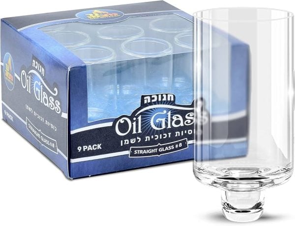 Ner Mitzvah 9 Medium Oil Glass Cups