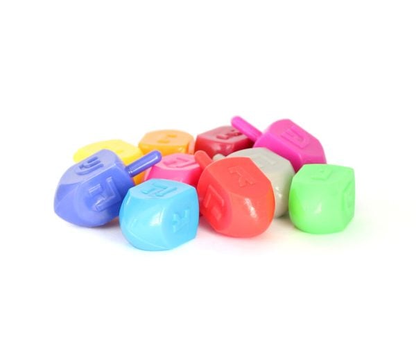 Pack of 10 Coloured Dreidels