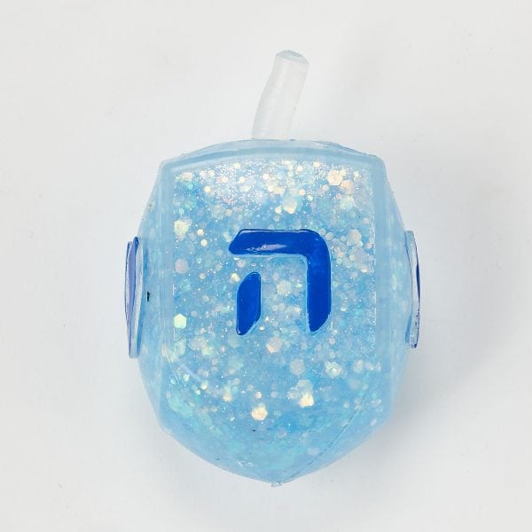 Squish Dreidel with Iridescent Glitter