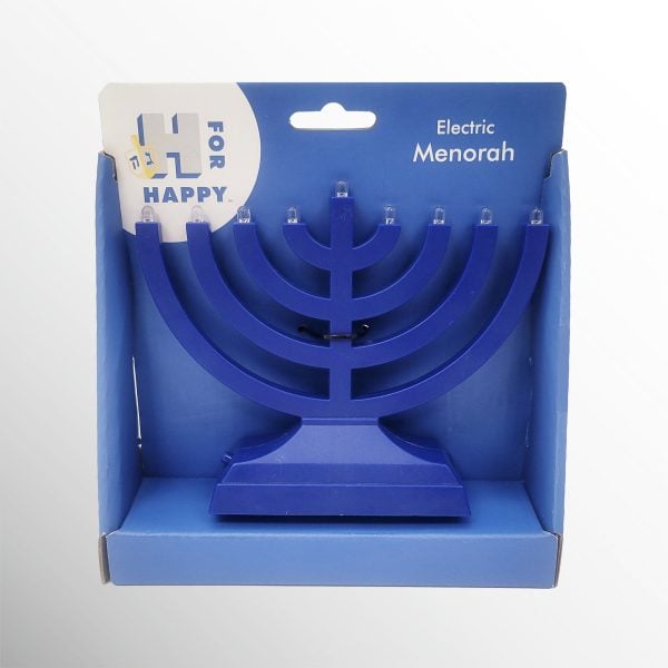 Electric Blue Go Menorah