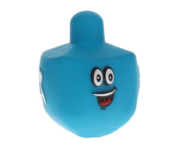 Blue Dreidel Squeaky Dog Toy