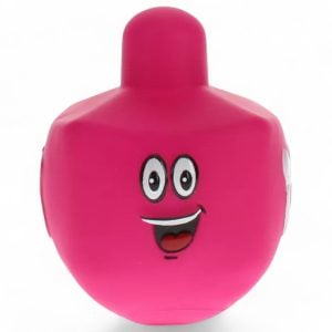 Pink Dreidel Squeaky Dog Toy