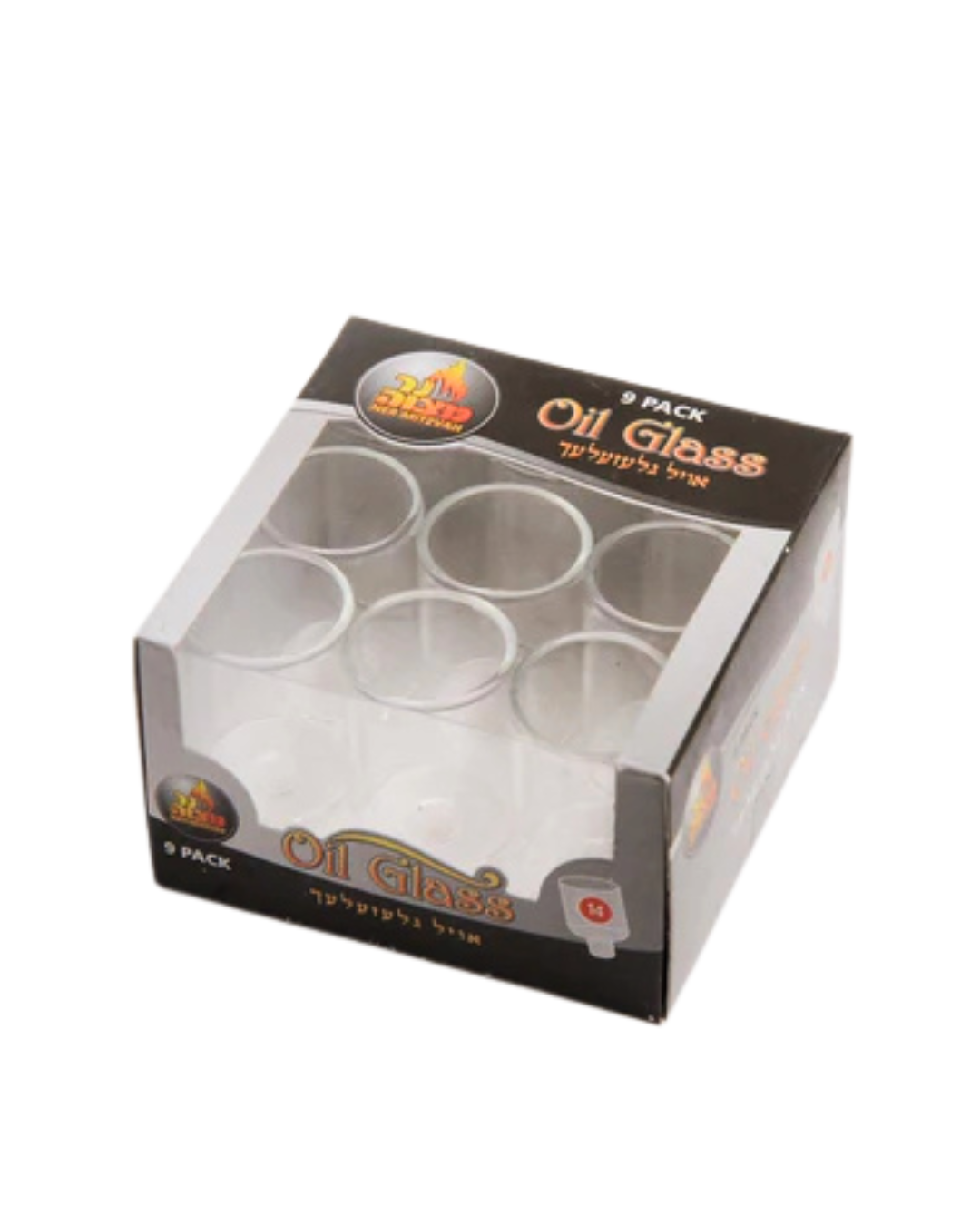 Ner Mitzvah 9 Medium Oil Glass Cups