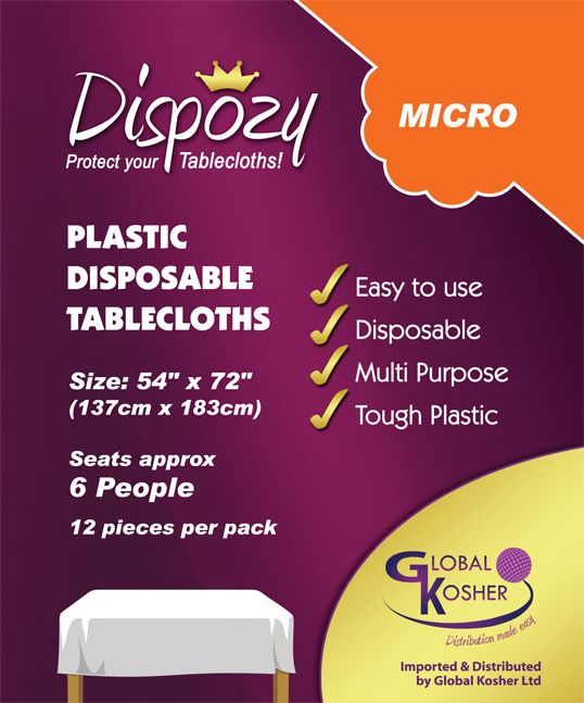 12 Dispozy Micro Tablecloths (54" x 72)