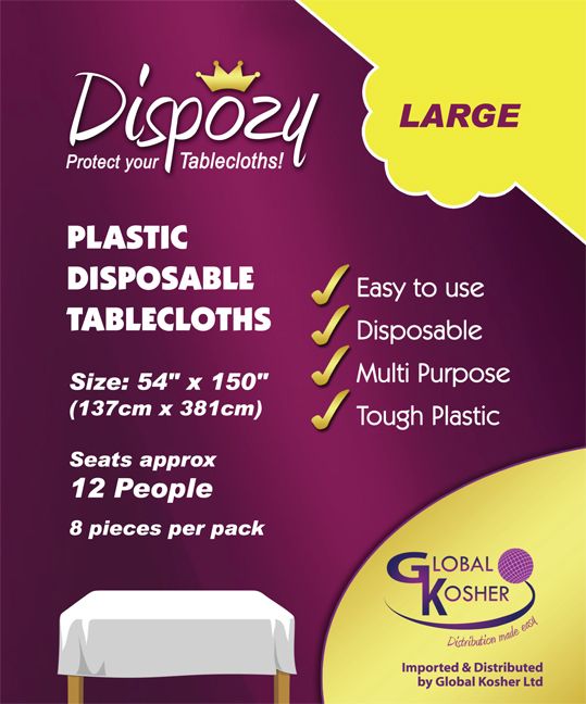 8 Dispozy Large Tablecloths (54" x 150)