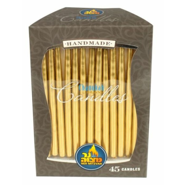 Ner Mitzvah Metallic Gold Chanukah Menorah Candles