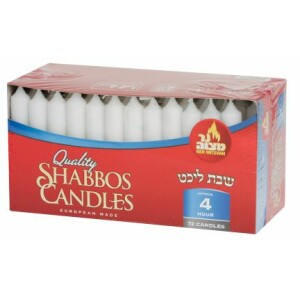 European Made Shabbos Candles 4 Hours