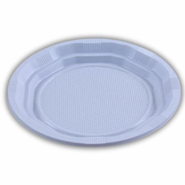 40 Large 9inch Classic White Plastic Plates