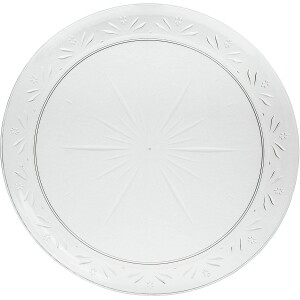 12 Large Clear Classic 10" Platinum Plates