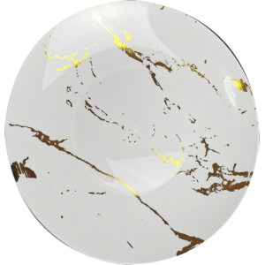 10 White & Gold 10" Hard Plastic Plates