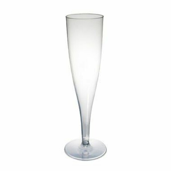 6 Clear Champagne Glasses