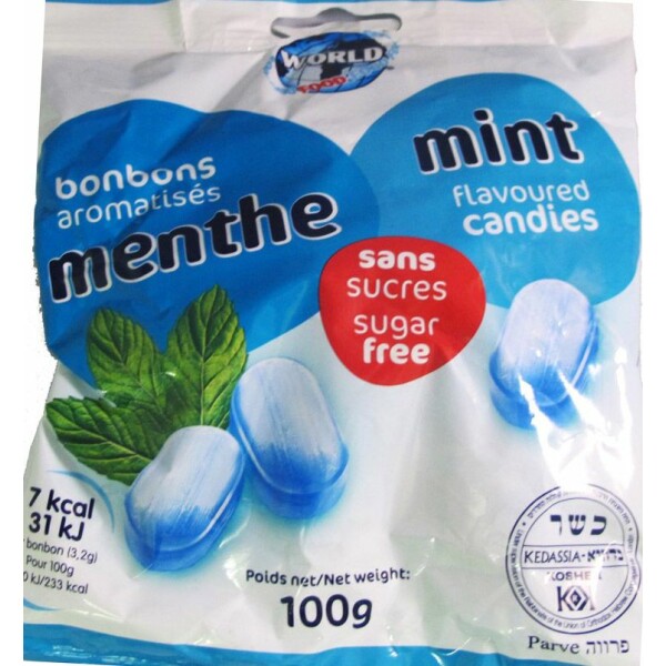 World Food Sugar Free Mint Flavoured Candies