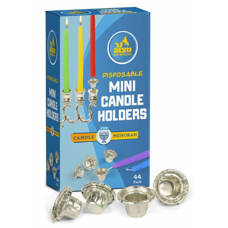 Ner Mitzvah Disposable Mini Holders for Chanukah Candles