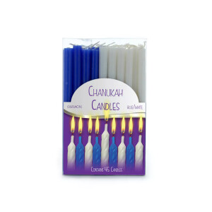 44 Blue & White Chanukah Menorah Candles