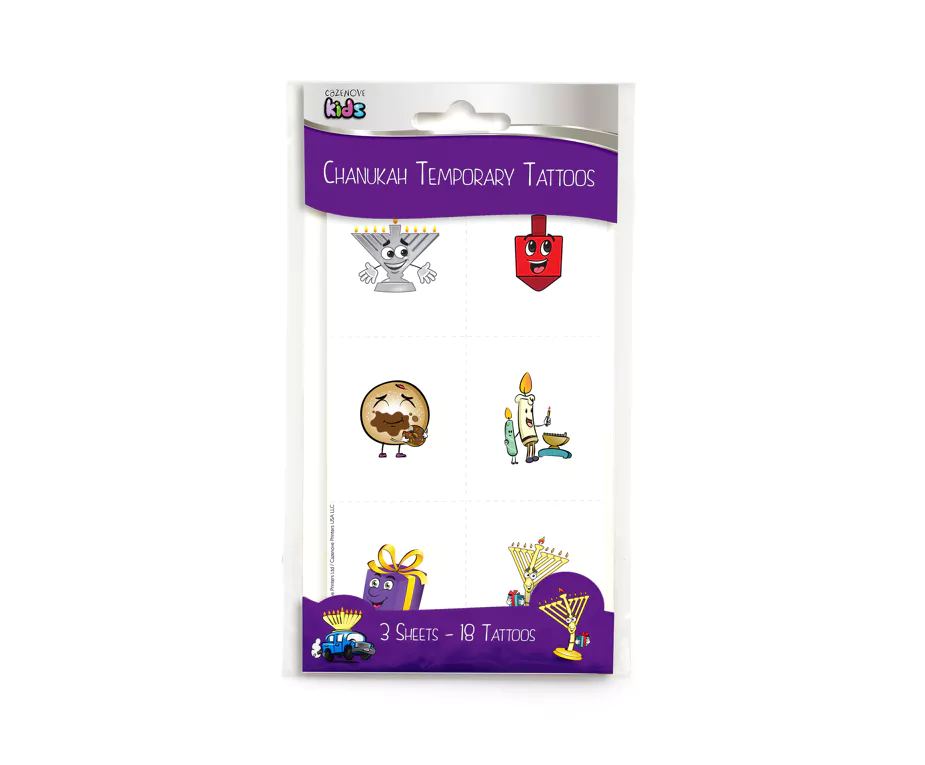 Chanukah 18 Temporary Tattoos
