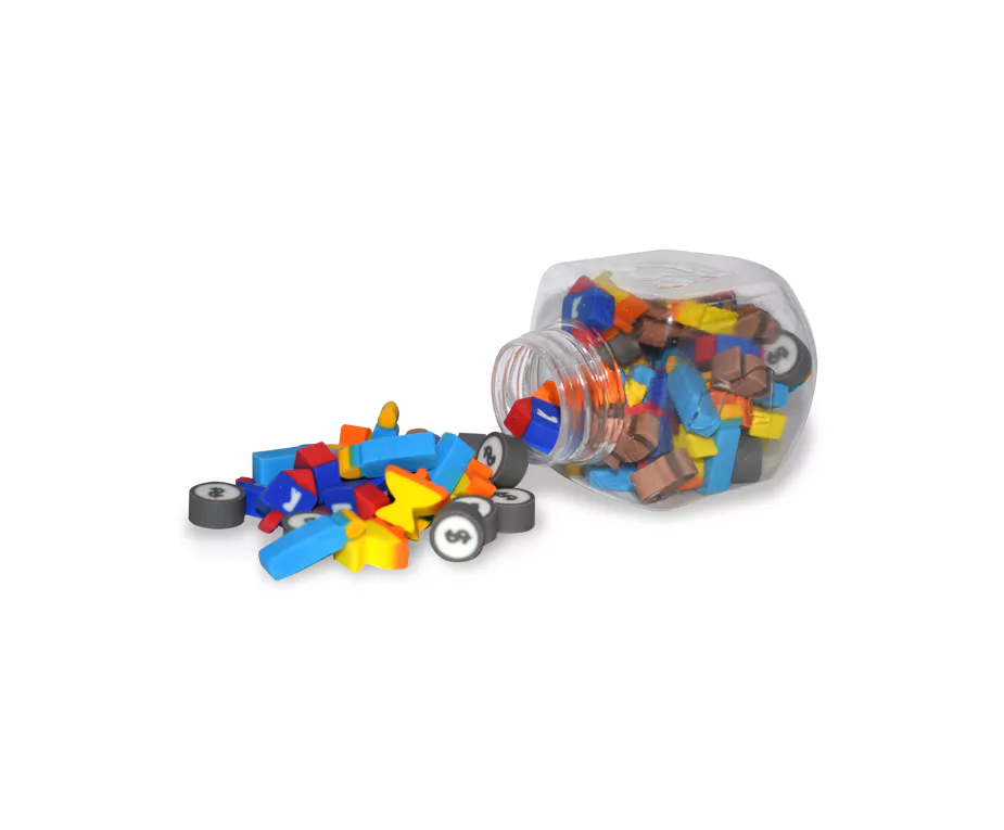 100 Chanukah Themed Mini Erasers in Dreidel Box