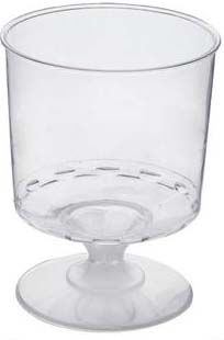 12 Clear Lechaim Cups on Stem