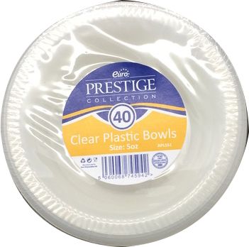 40 Clear 5 Oz Plastic Bowls