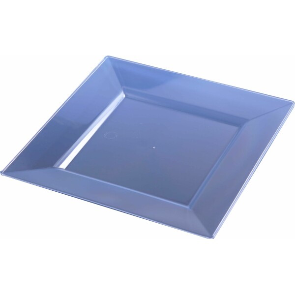 10 Small 8.5" Square Clear Plates