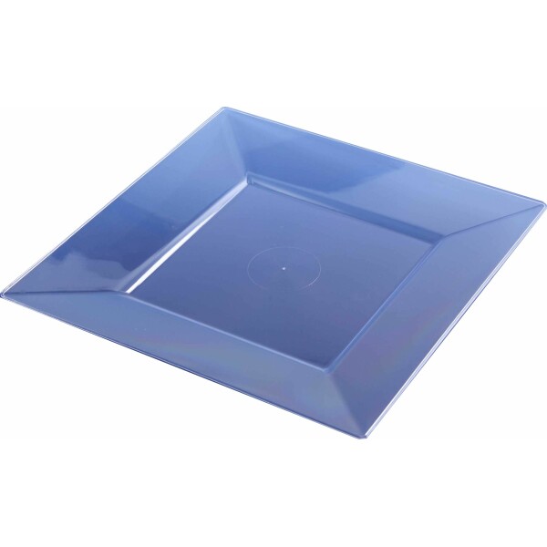 10 Large 10 3/4" Square Clear Plates