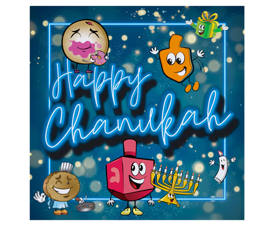 20 Happy Chanukah Menorah & Dreidel Serviettes