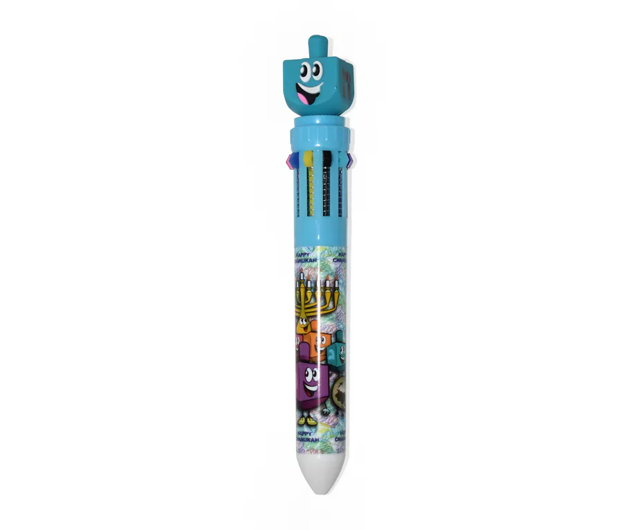 Canukah Themed 10 Colour Ink Ball Pen