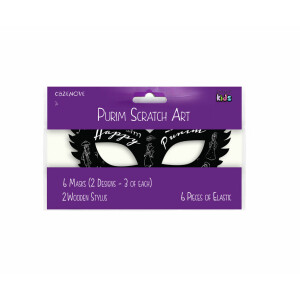 Purim Scratch Art Masks