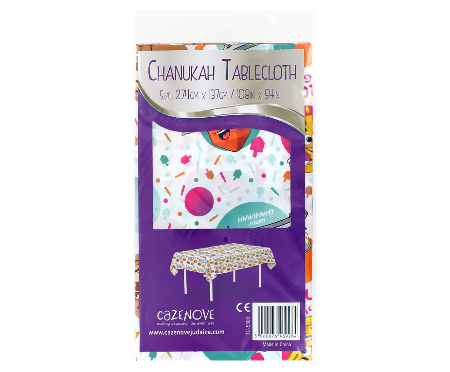 Chanukah Themed in Yiddish Tablecloth