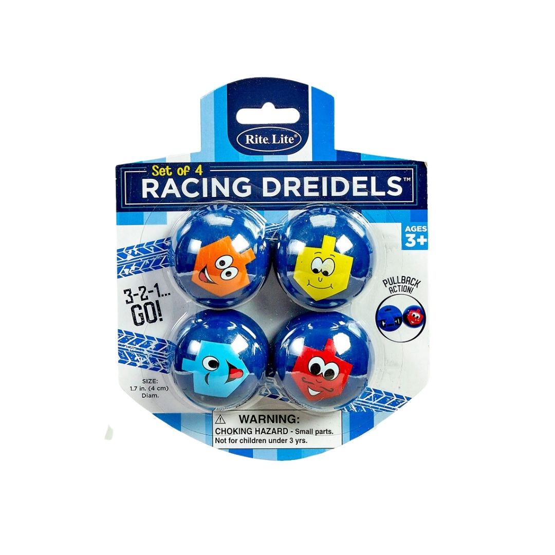 4 Chanukah Racing Dreidels