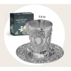 Silver plated Kiddush Cup and Tray