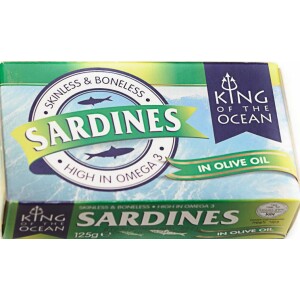 King of Ocean Skinless & Boneless Sardines in Olive Oil