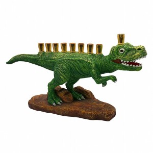 Natural Dinosaur Chanukah Menorah