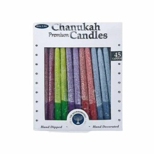 Frosted Rustic Colors Premium Chanukah Candles