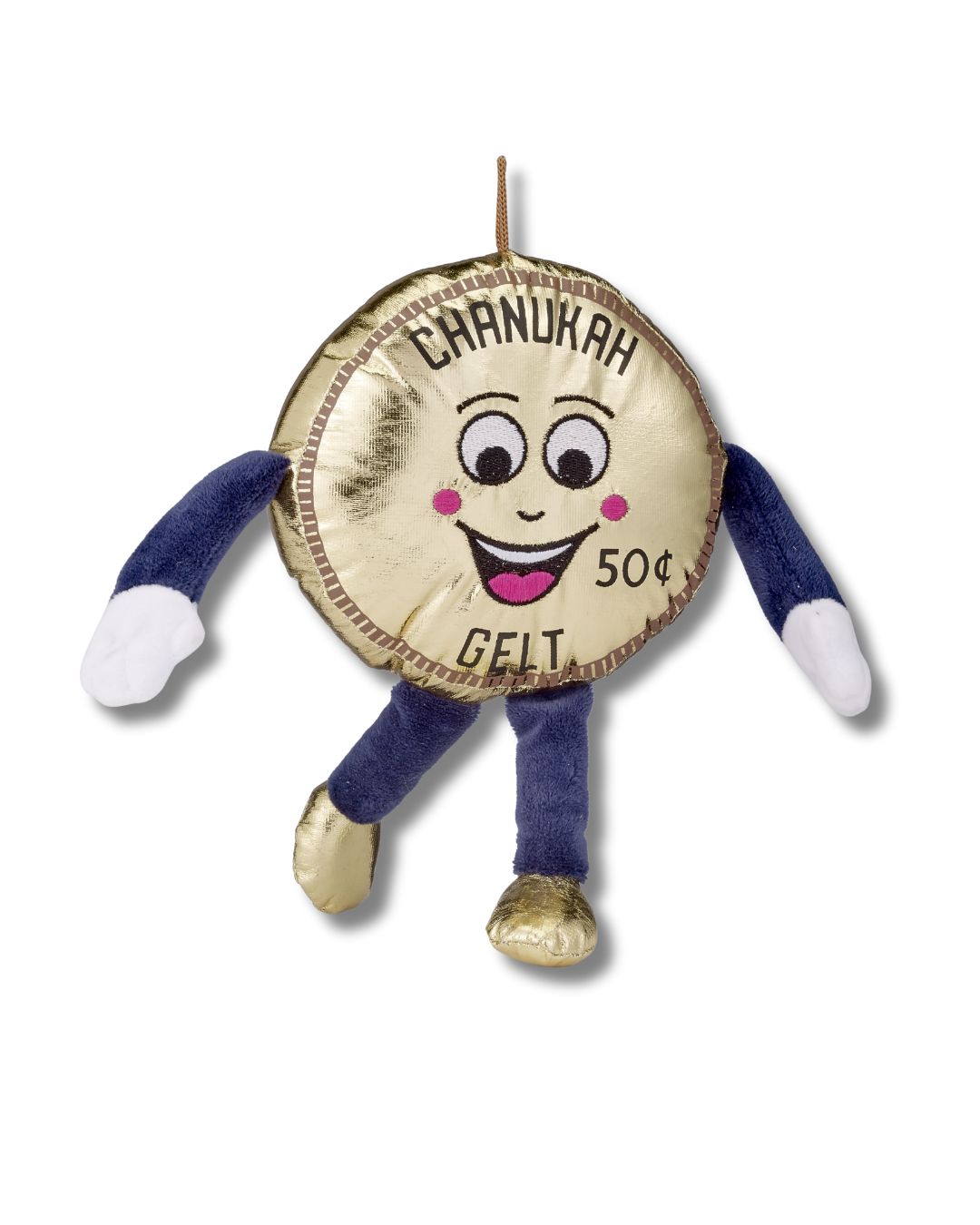 Chanukah Plush Embroidered Gelt Doll