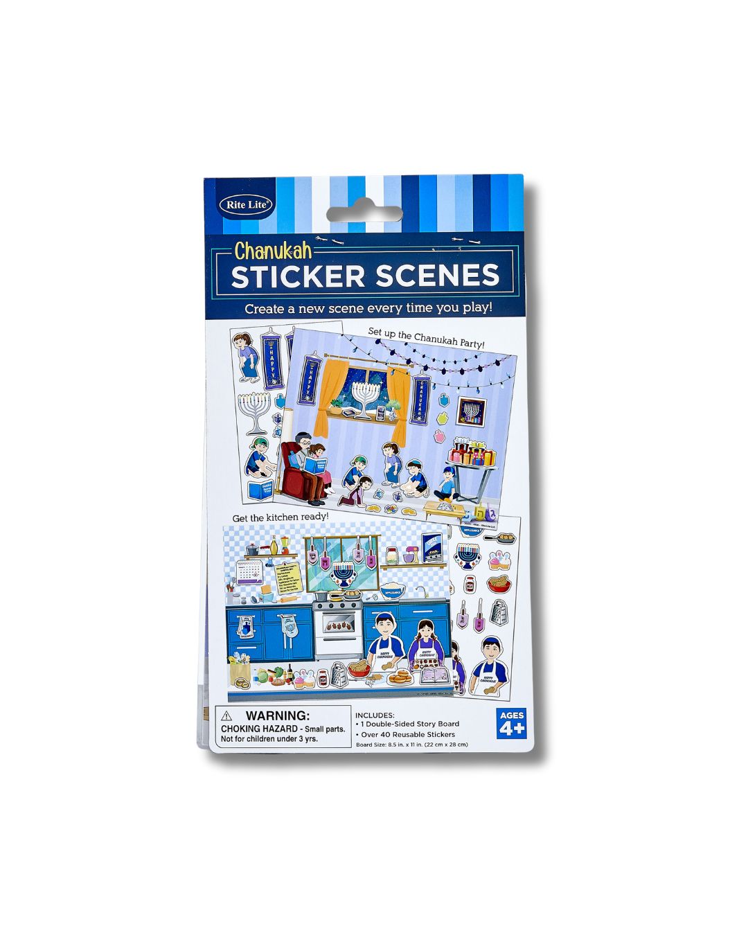 Chanukah Scenes With Reusable Stickers