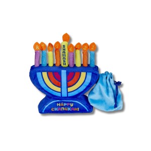 My Soft Plush Menorah Set with Candles